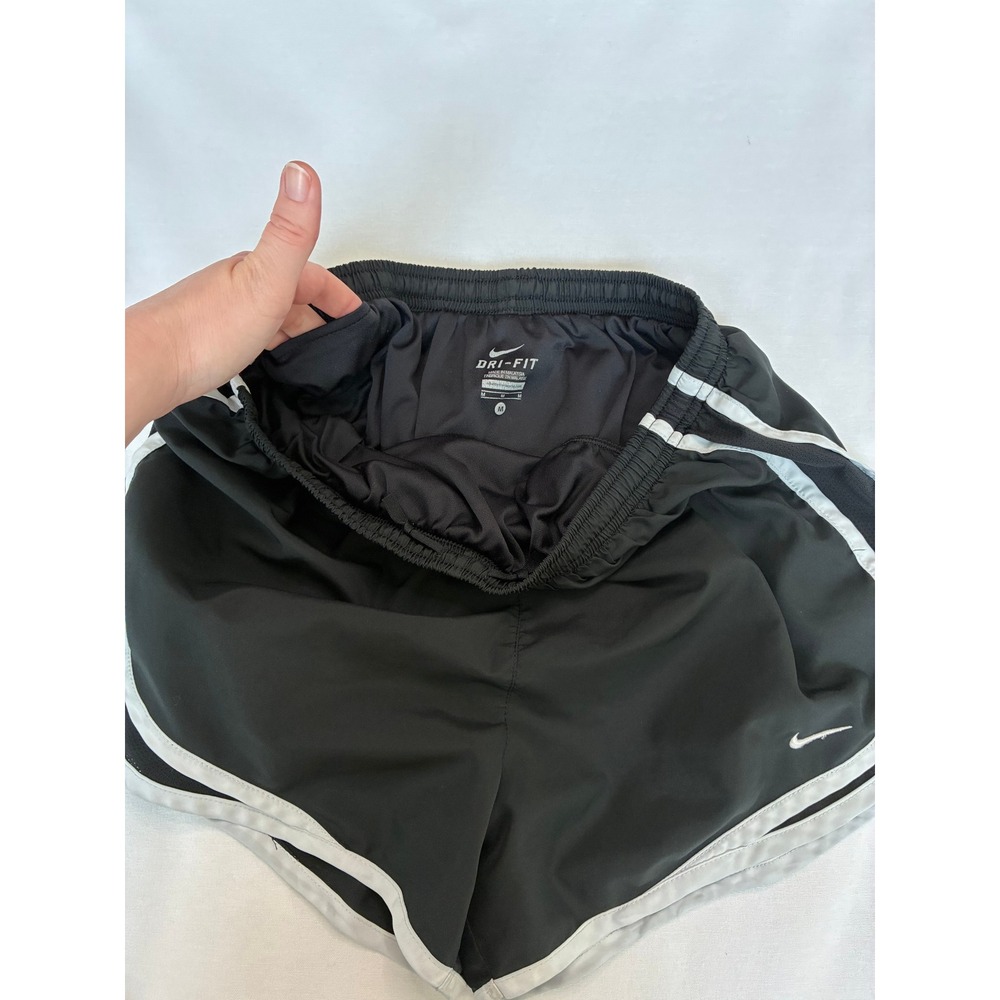 Nike Dri-FIT Tempo Running Shorts Black White Women's Size Medium 3 Inch Inseam - Picture 5 of 13